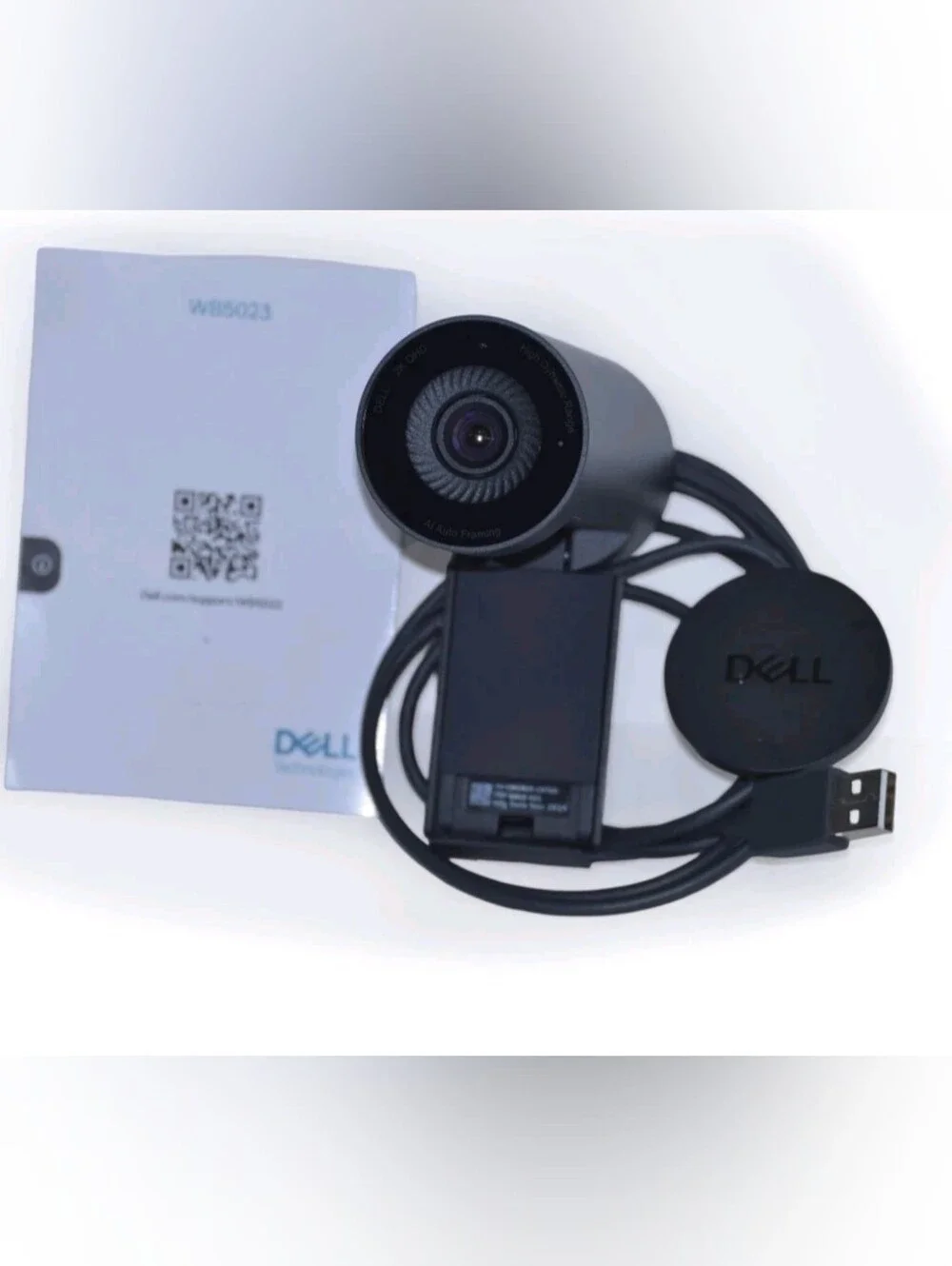 Dell Pro Webcam WB5023-DDAO 2K QHD - Black - HDR Ai Auto Framing